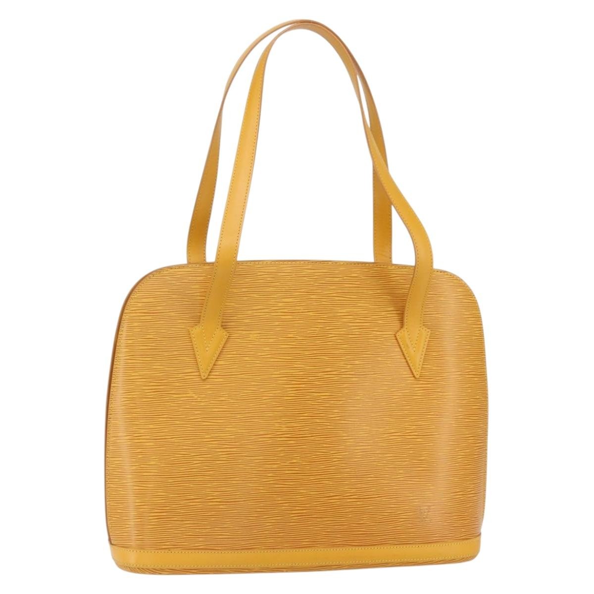 Louis Vuitton Lussac Handbag Epi Leather, YELLOW, LEATHER, Shoulder bag