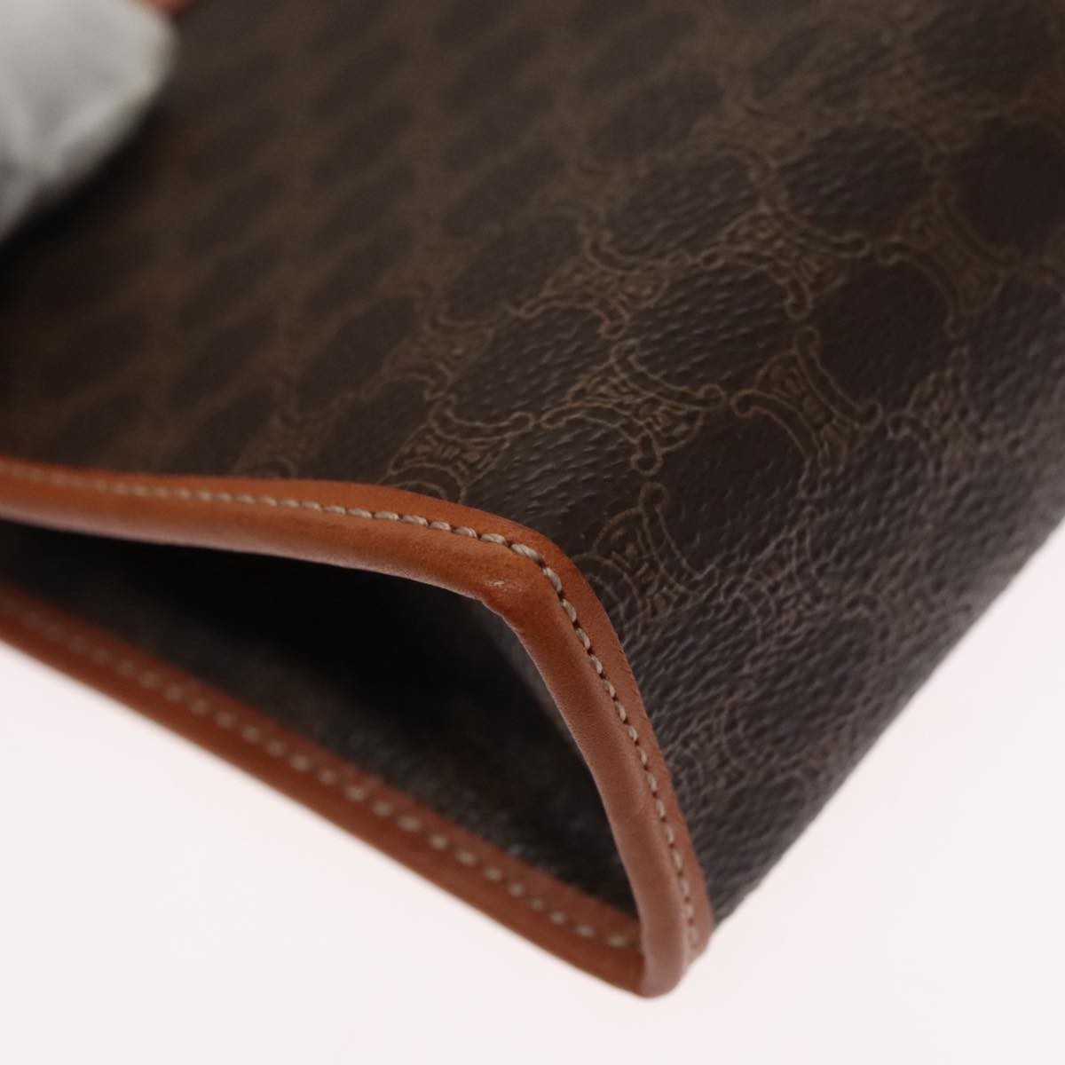 Celine Macadam Pochette Clutch, BROWN, PVC, Clutche & pouche