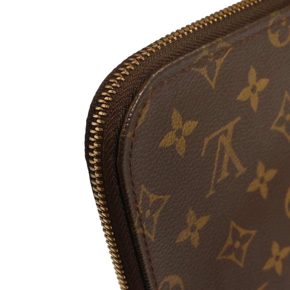 Louis Vuitton Poche Documents Monogram Canvas, BROWN, CANVAS, Clutche & pouche