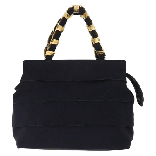 Salvatore Ferragamo Vala Handbag Canvas, NAVY, CANVAS, Handbag