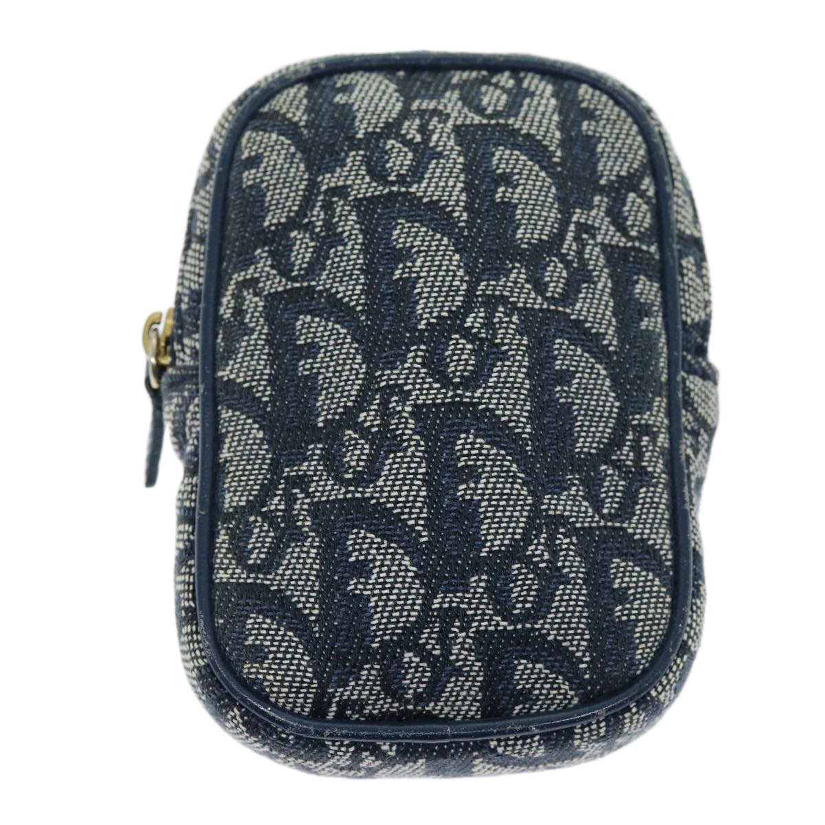 Christian Dior Vintage Trotter Pouch Canvas, NAVY, CANVAS, Clutche & pouche