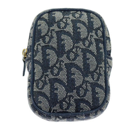 Christian Dior Vintage Trotter Pouch Canvas, NAVY, CANVAS, Clutche & pouche