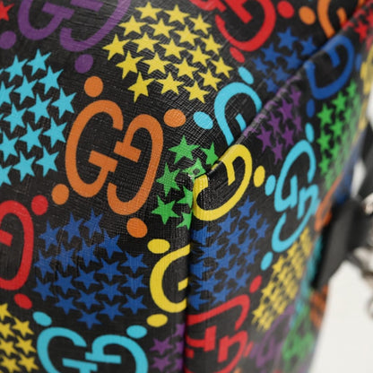 Gucci Convertible Duffle Backpack Psychedelic Print GG Coated Canvas, MULTICOLOUR, PVC, Travel bag