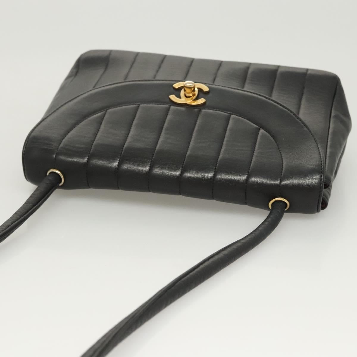 Chanel Mademoiselle Vintage Flap Bag Lambskin, BLACK, LEATHER, Handbag