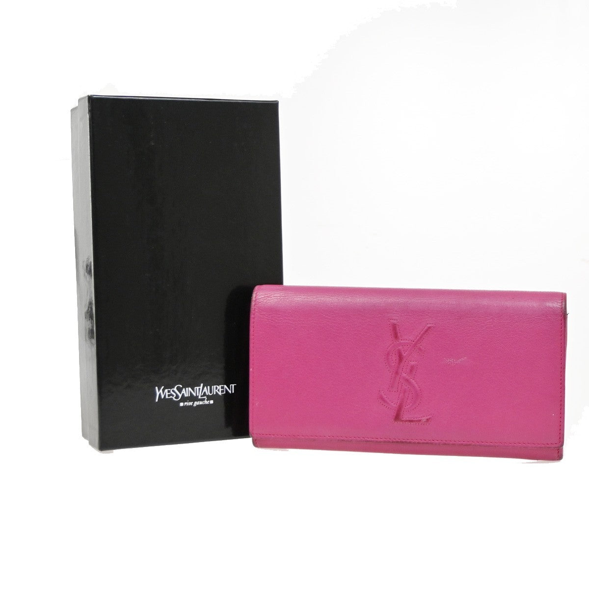 Saint Laurent Belle de Jour Flap Wallet Leather, PINK, LEATHER, Wallets