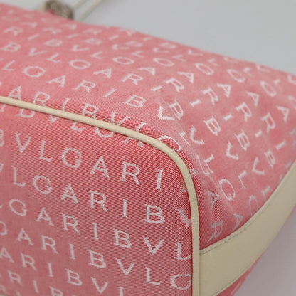 Bvlgari B.Zero1 Logomania Bag Canvas with Leather, PINK, CANVAS, Shoulder bag