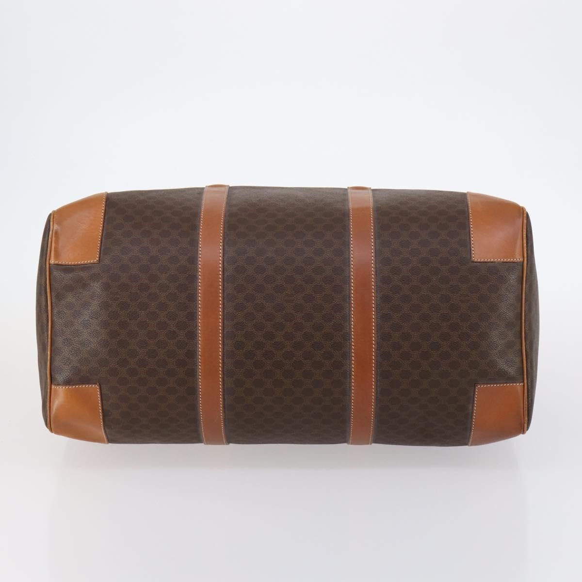 Celine Vintage Duffle Bag Macadam Coated Canvas, BROWN, CANVAS, Travel bag