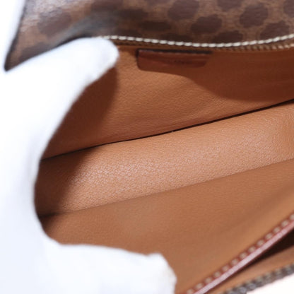 Celine Vintage Macadam Shoulder Bag Canvas, BROWN, CANVAS, Shoulder bag