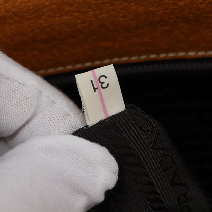 Prada Lux Convertible Open Tote Canvas and leather, BEIGE, CANVAS, Tote bag