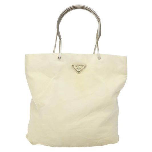 Prada Vintage Tote Tessuto, Beige, Nylon, Tote Bag