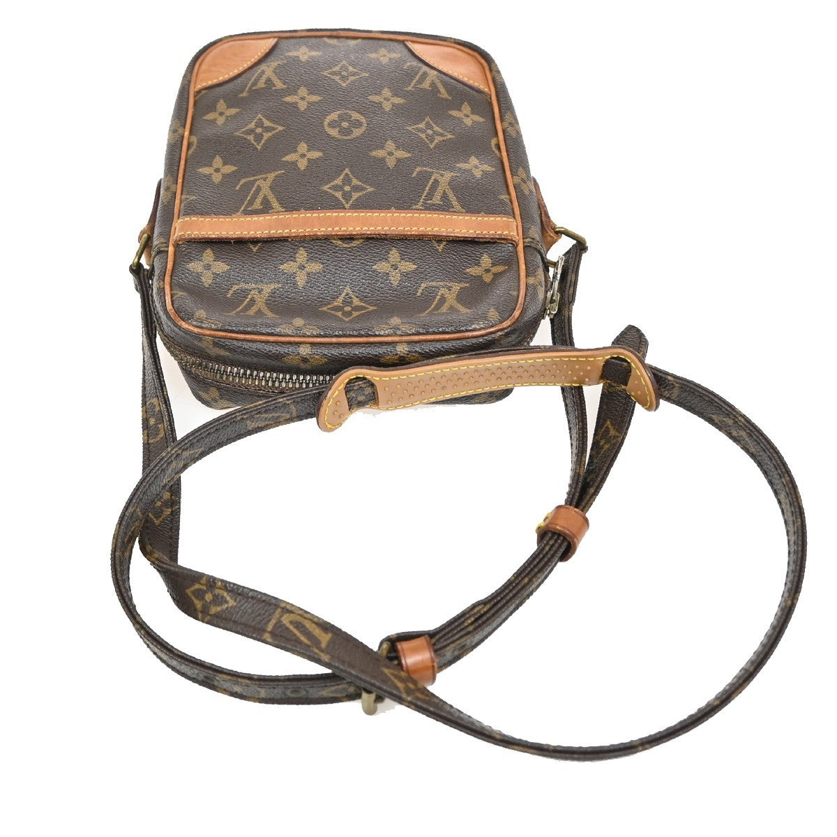 Louis Vuitton Danube Handbag Monogram Canvas, BROWN, LEATHER, Shoulder bag
