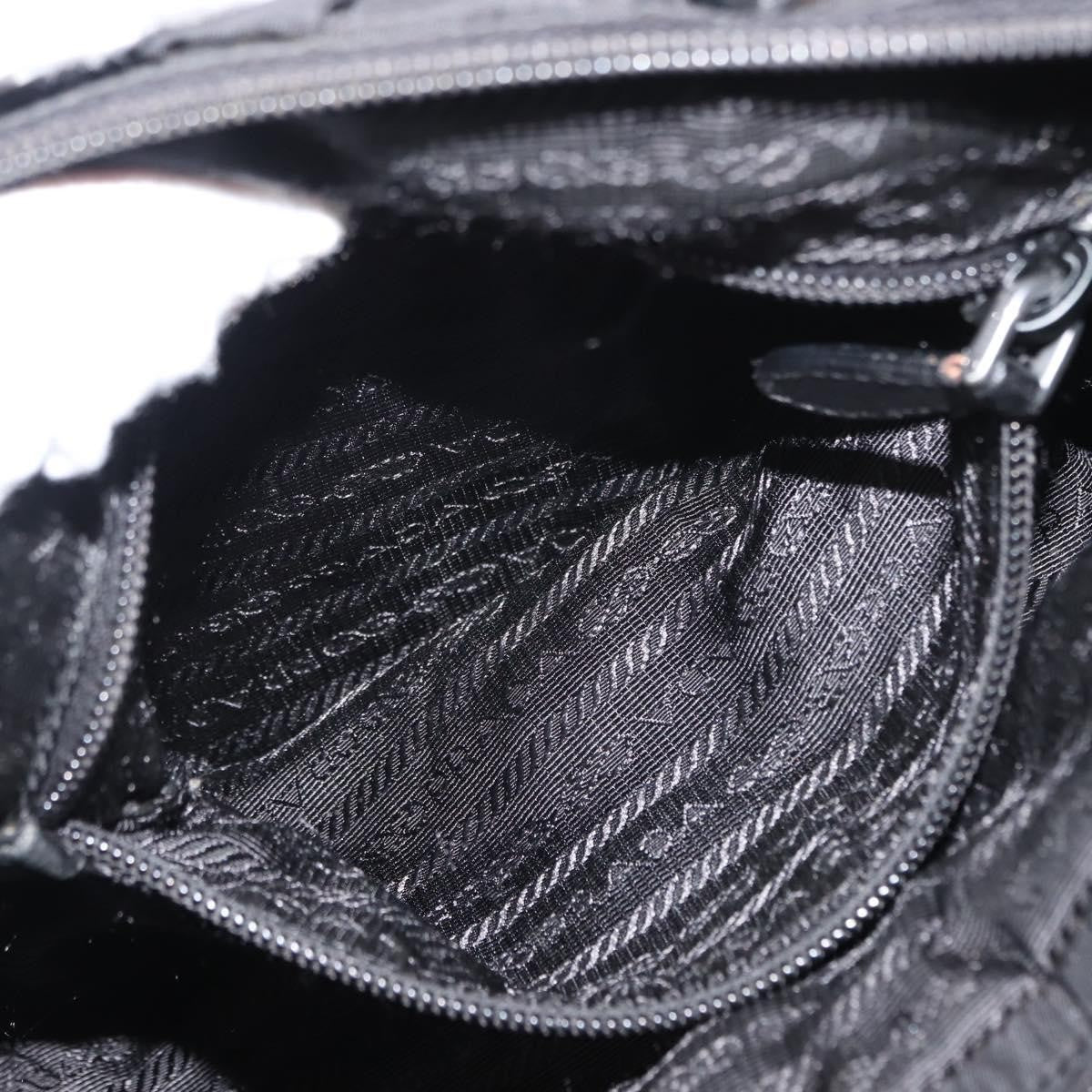 Prada Bow Convertible Tote Tessuto, BLACK, NYLON, Handbag