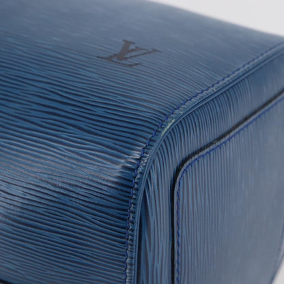 Louis Vuitton Speedy Handbag Epi Leather, BLUE, LEATHER, Handbag