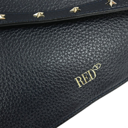 Valentino Garavani Vintage shoulder bag Leather, NAVY, LEATHER, Shoulder bag