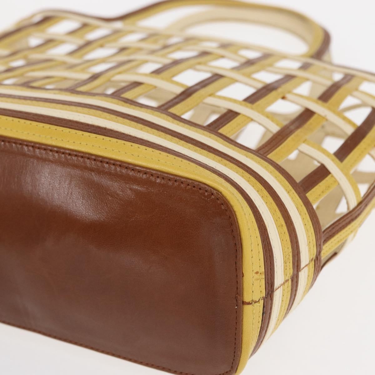 Prada Vintage Handbag Leather, BROWN, LEATHER, Handbag