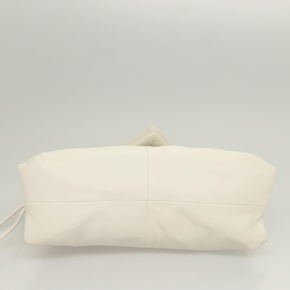 Bottega Veneta BV Trine Fold Clutch Leather, WHITE, LEATHER, Clutche & pouche