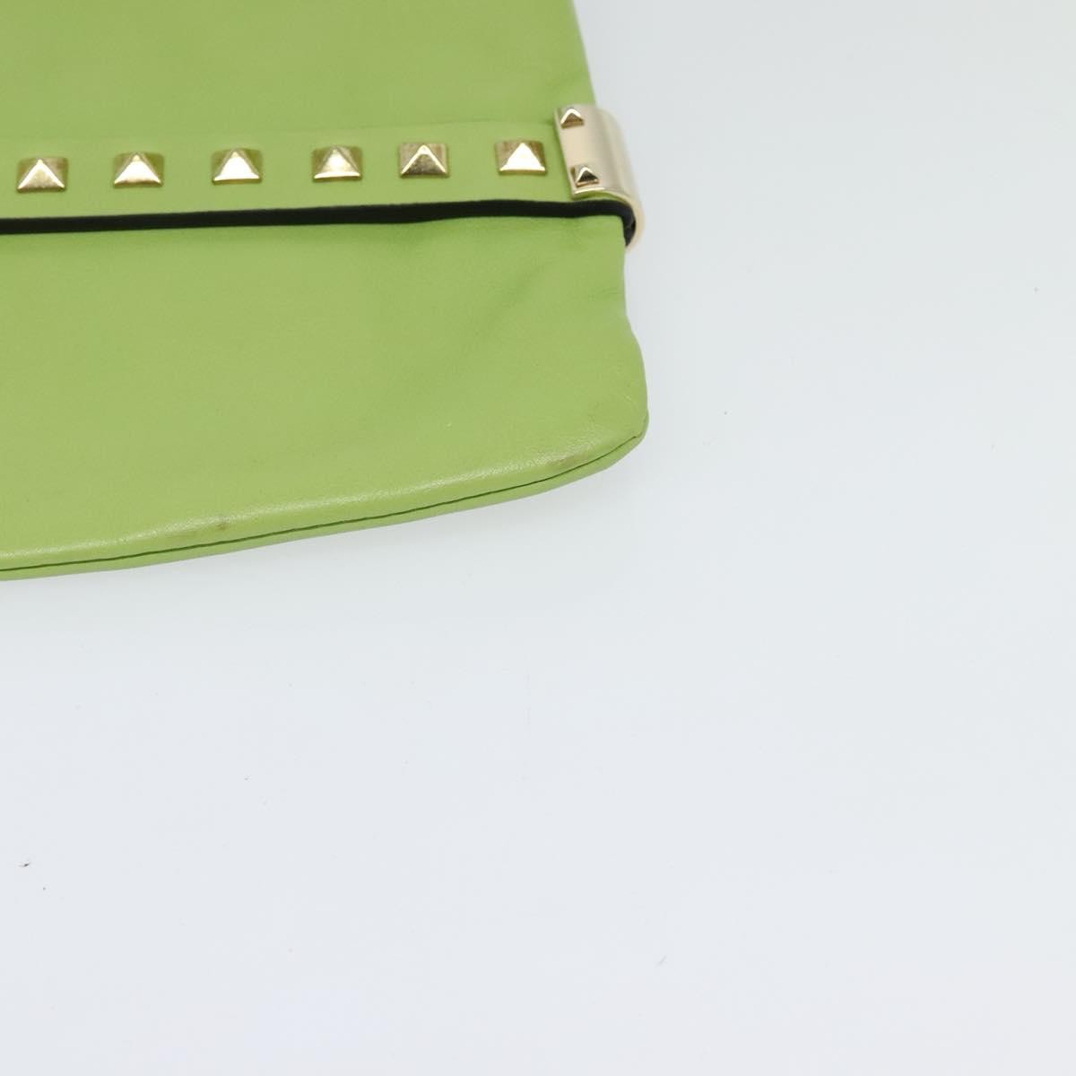 Valentino Garavani Rockstud Pouch Leather, GOLD, LEATHER, Clutche & pouche