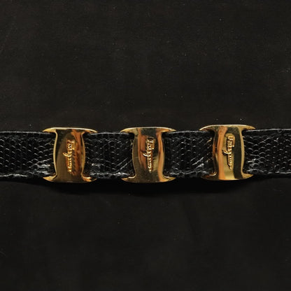 Salvatore Ferragamo Vala Shoulder Bag Suede, BLACK, SUEDE, Shoulder bag