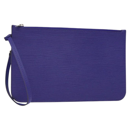 Louis Vuitton Neverfull Pochette Epi Leather, PURPLE, LEATHER, Tote bag