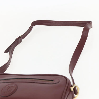 cartier Must de Cartier Shoulder Bag Leather, BURGUNDY, LEATHER, Shoulder bag