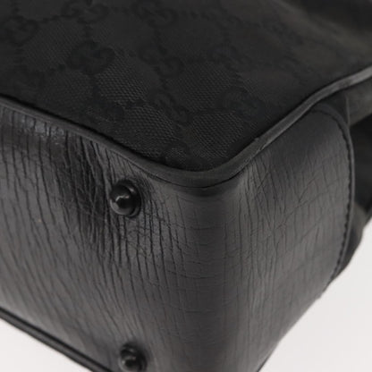 Gucci Vintage Bamboo Handle Bag Canvas, BLACK, CANVAS, Tote bag