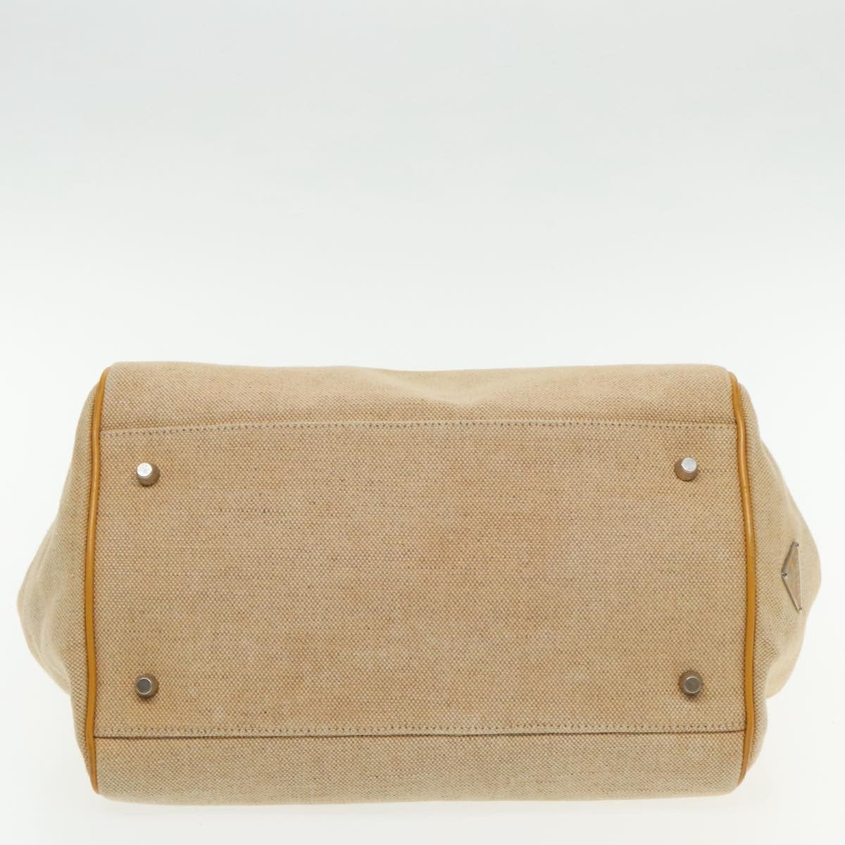 Prada Madras Cerniera Doctor Bag Canvas and Leather, BEIGE, CANVAS, Handbag