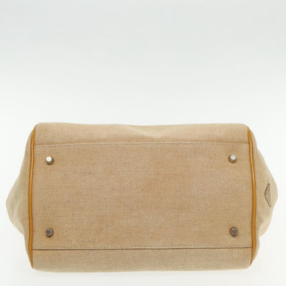 Prada Madras Cerniera Doctor Bag Canvas and Leather, BEIGE, CANVAS, Handbag
