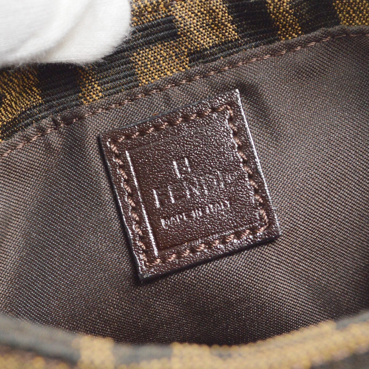 Fendi Vintage Croissant Bag Zucca Canvas, BROWN, CANVAS, Handbag