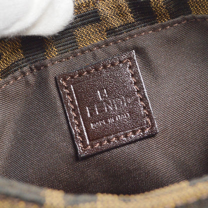 Fendi Vintage Croissant Bag Zucca Canvas, BROWN, CANVAS, Handbag