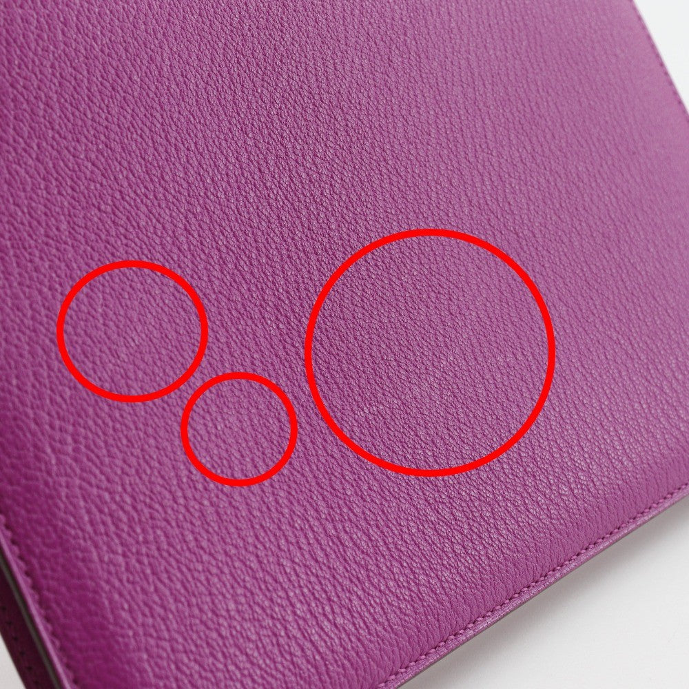 Hermes Verrou Clutch Chevre Mysore, PURPLE, LEATHER, Clutche & pouche