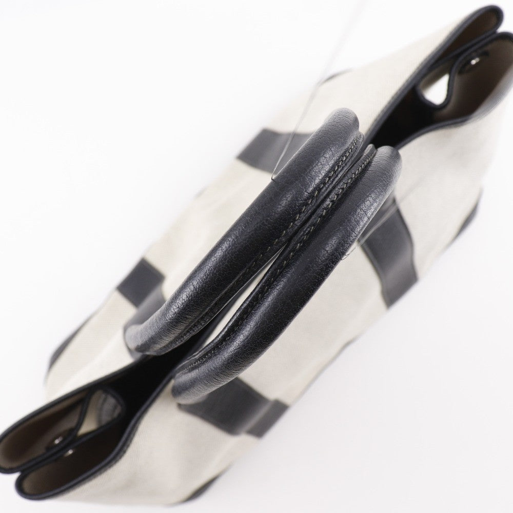 Hermes Garden Party Tote Toile and Leather, GRAY, CANVAS, Tote bag