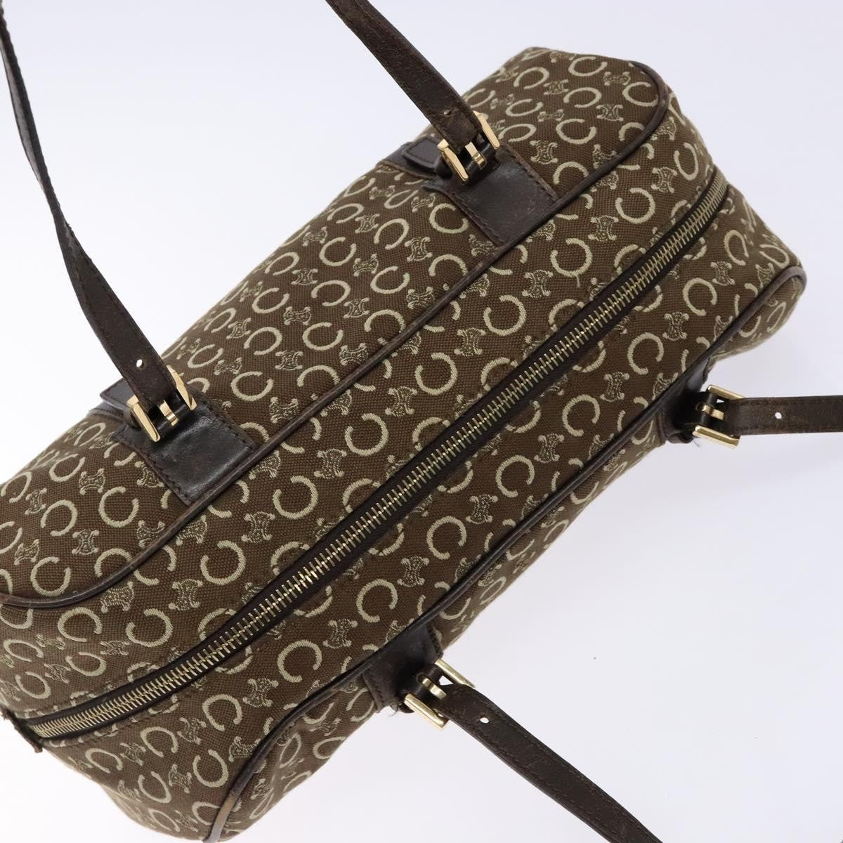 Celine Vintage Macadam Handbag Macadam, BROWN, CANVAS, Handbag