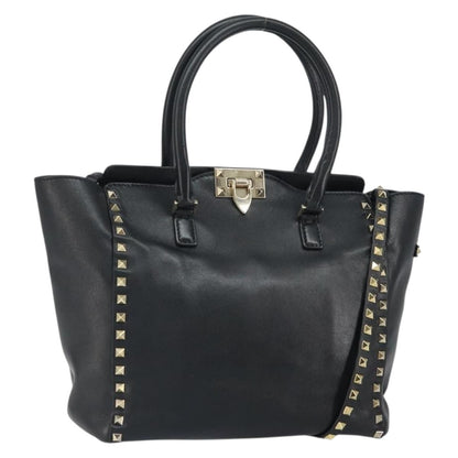 Valentino Garavani Rockstud Tote Soft Leather, BLACK, LEATHER, Tote bag