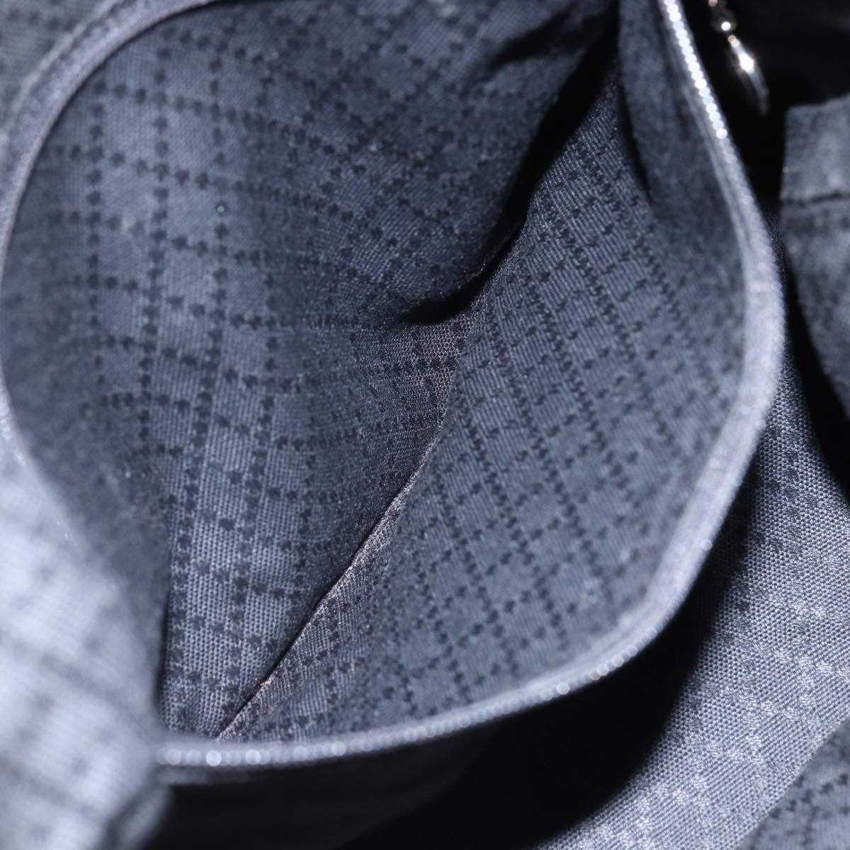 Gucci Vintage Bamboo Handle Open Hobo Nylon, BLACK, NYLON, Handbag