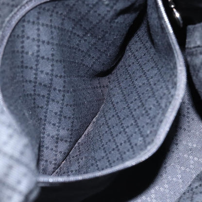 Gucci Vintage Bamboo Handle Open Hobo Nylon, BLACK, NYLON, Handbag