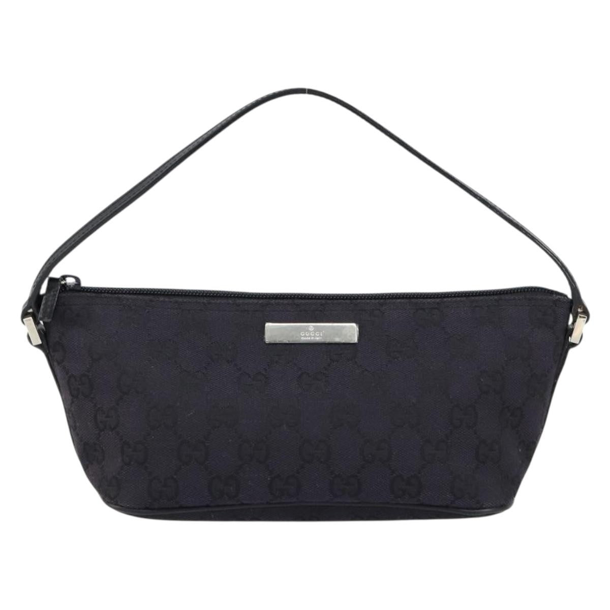 Gucci Vintage Boat Pochette GG Canvas, BLACK, CANVAS, Clutche & pouche
