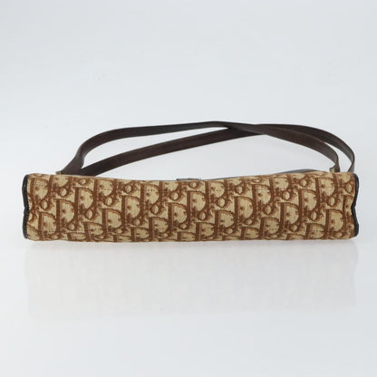 Christian Dior Vintage Trotter Shoulder Bag Canvas, BROWN, CANVAS, Shoulder bag