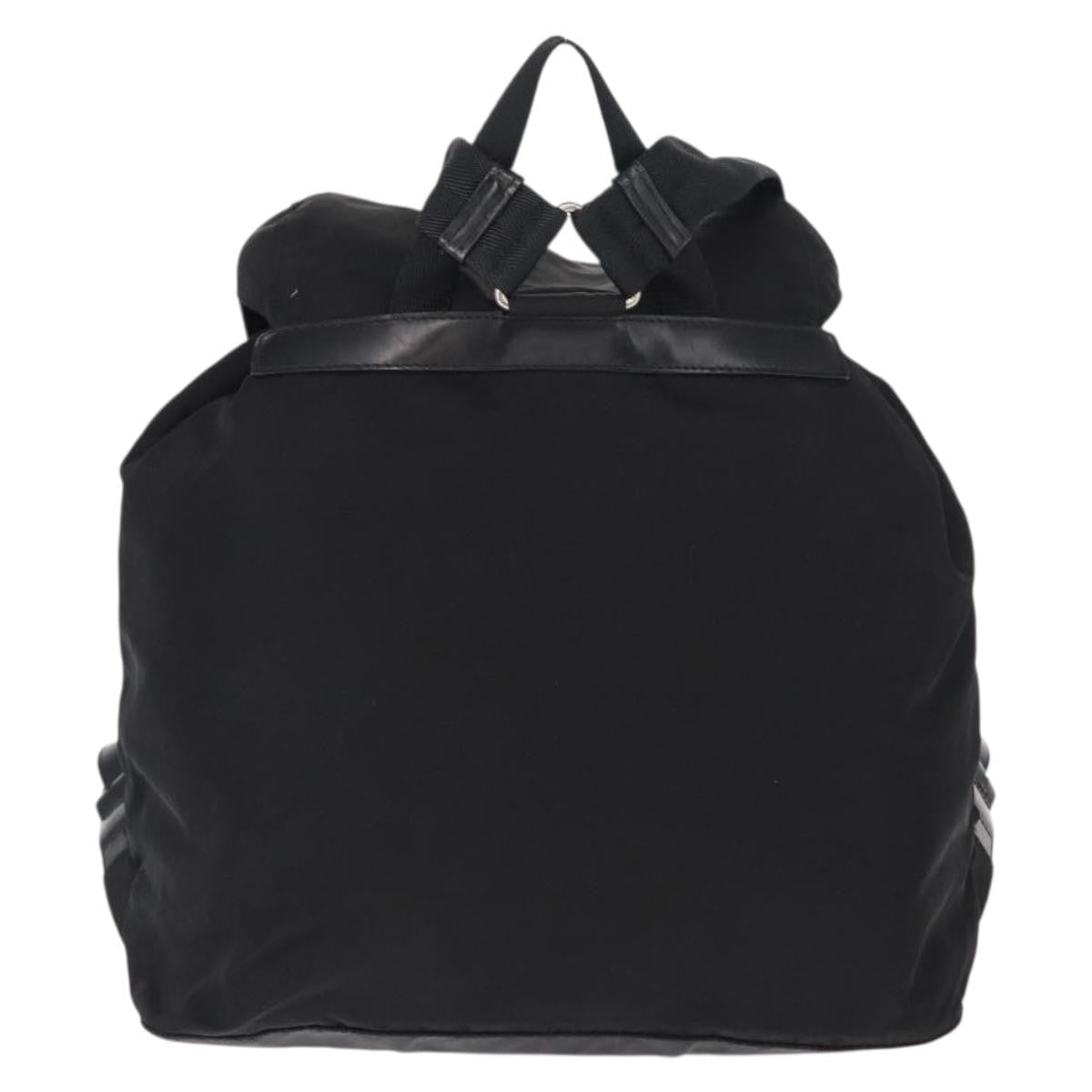 Prada Double Front Pocket Backpack Tessuto, BLACK, NYLON, Backpack