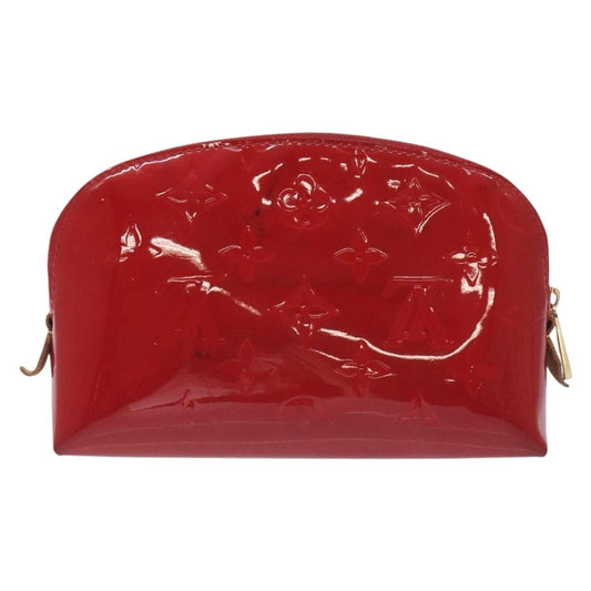 Louis Vuitton Cosmetic Pouch Monogram Vernis, RED, PATENT_LEATHER, Toiletry Case