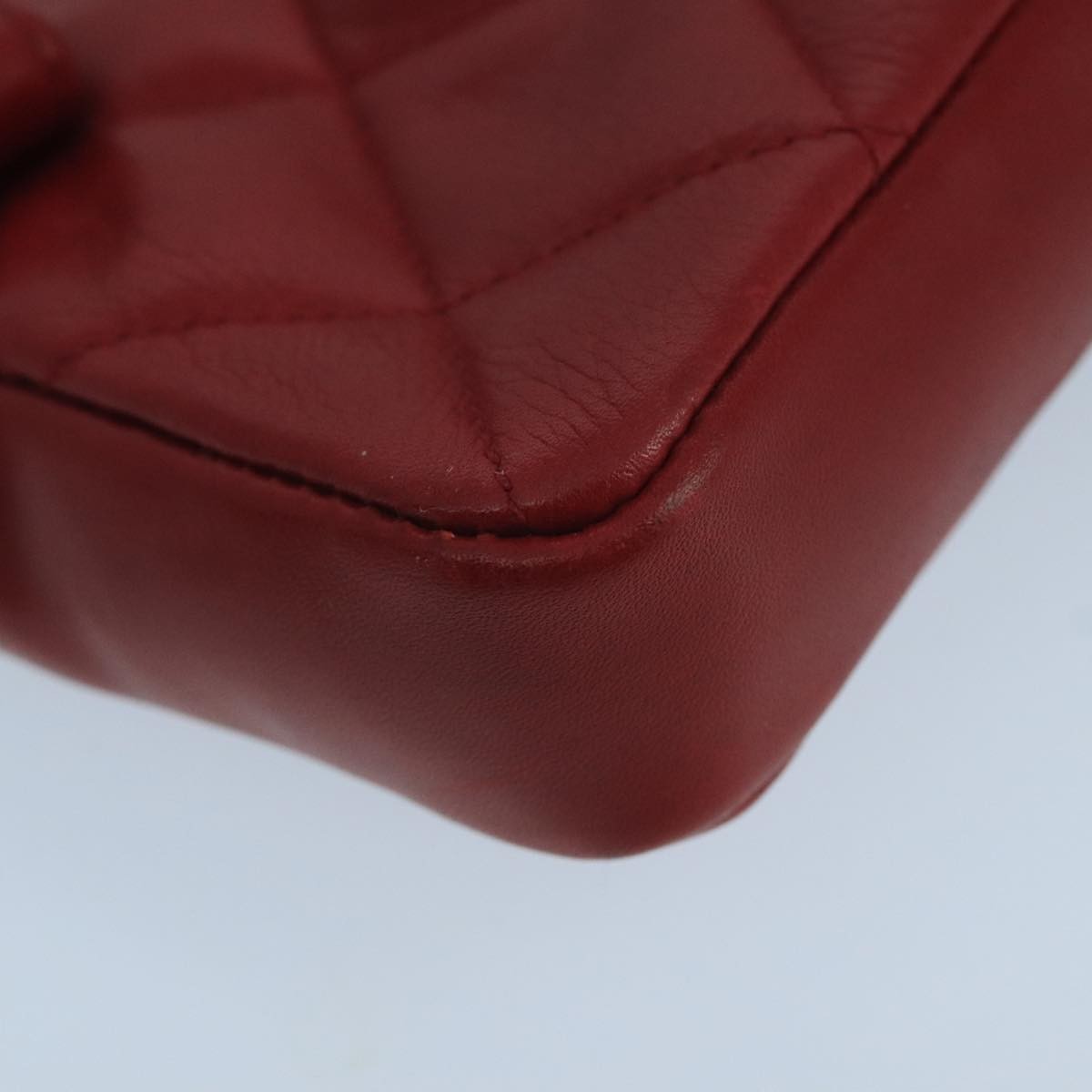 Chanel Chain Envelope Belt Bag Quilted Calfskin, RED, LEATHER, Clutche & pouche