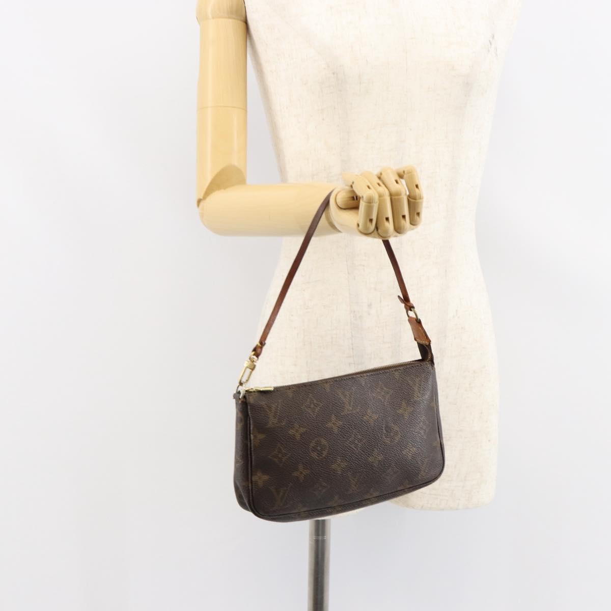 Louis Vuitton Pochette Accessoires NM Monogram Canvas, BROWN, CANVAS, Clutche & pouche