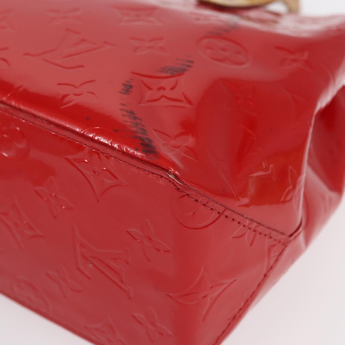 Louis Vuitton Reade Handbag Monogram Vernis, RED, PATENT_LEATHER, Handbag