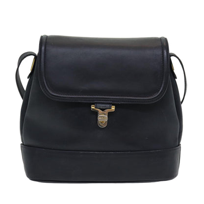 Bally Vintage Shoulder Bag Leather, BLACK, LEATHER, Shoulder bag