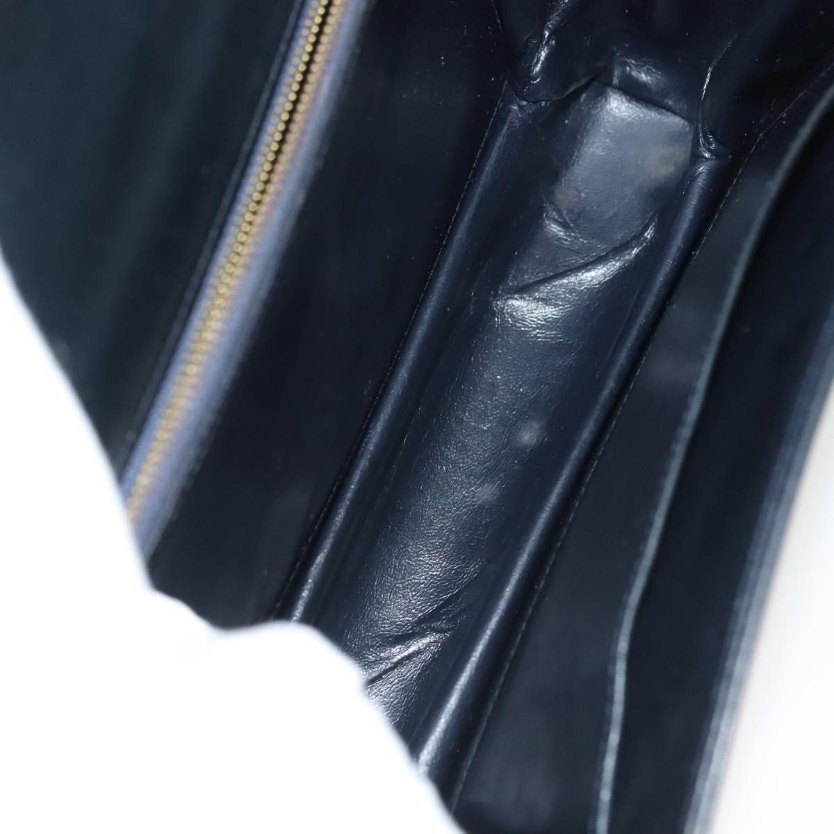 Celine Horse Carriage Shoulder bag Macadam Canvas and leather, NAVY, CANVAS, Shoulder bag