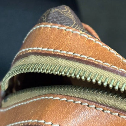 Celine Macadam Handbag Macadam with leather, BROWN, PVC, Handbag