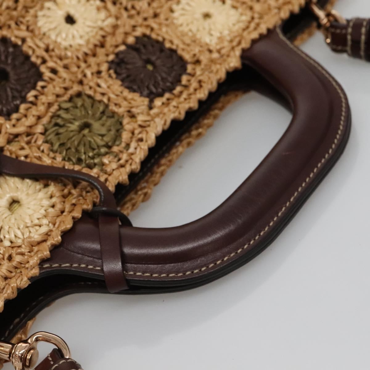 Salvatore Ferragamo Soft W Tote RAFFIA, BROWN, WOOD, Tote bag