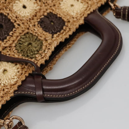 Salvatore Ferragamo Soft W Tote RAFFIA, BROWN, WOOD, Tote bag