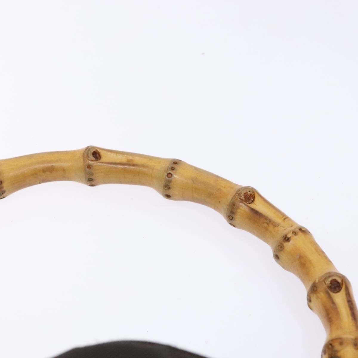 Gucci Vintage Bamboo Shoulder Bag Nylon, BROWN, NYLON, Shoulder bag