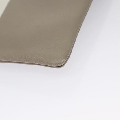 Celine Bicolor Solo Clutch Leather, GRAY, LEATHER, Clutche & pouche