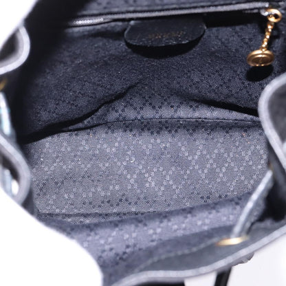 Gucci Vintage Bamboo Backpack Suede, BLACK, SUEDE, Backpack